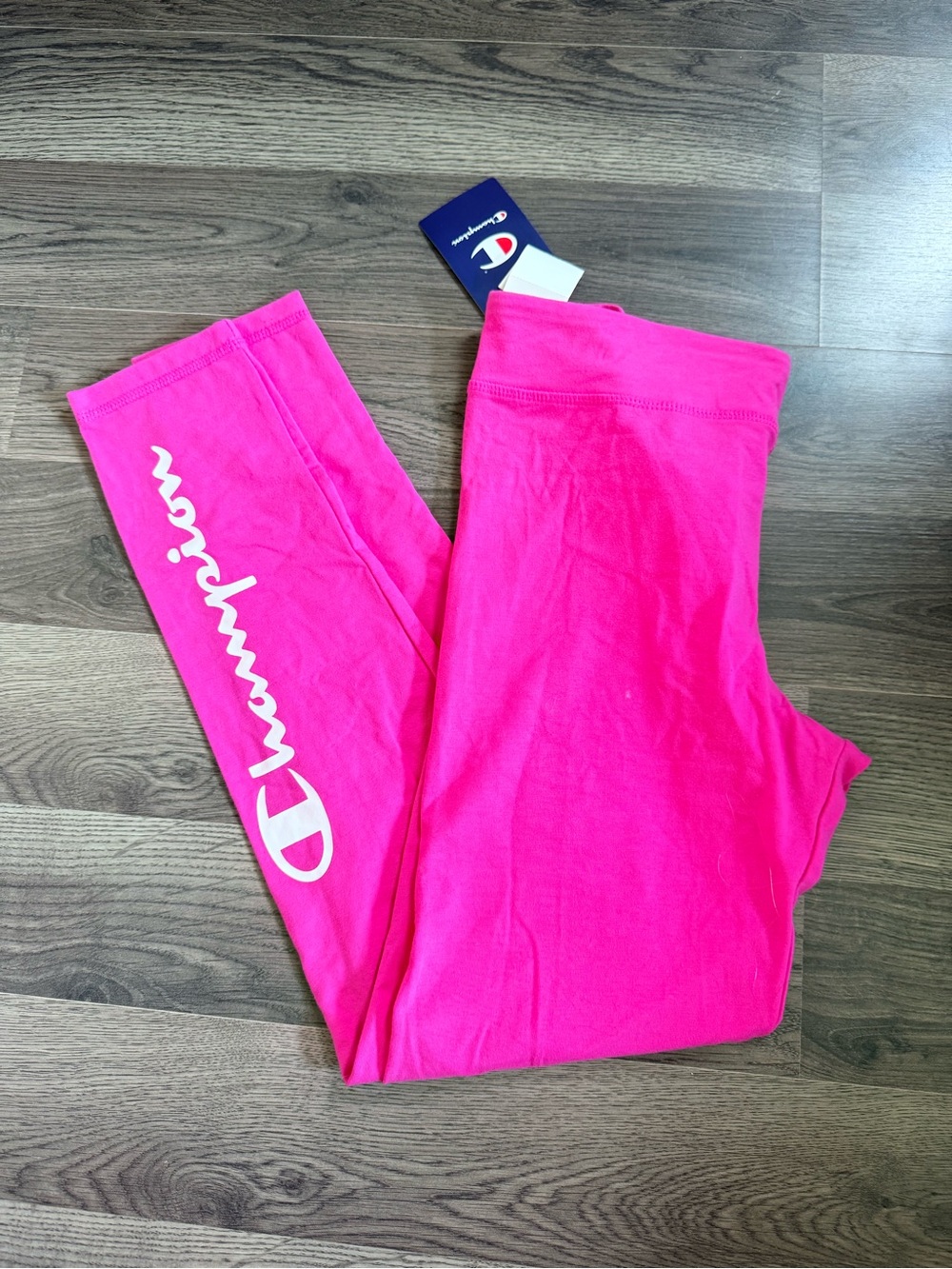 Champion Kids Bright Pink Logo Leggings